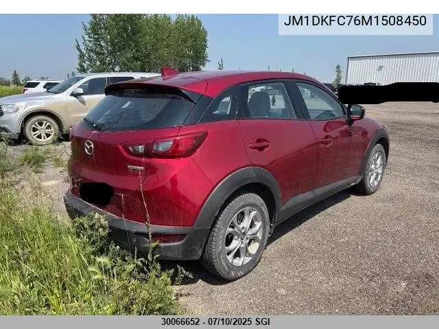 2021 Mazda Cx-3 Touring VIN: JM1DKFC76M1508450 Lot: 30066652