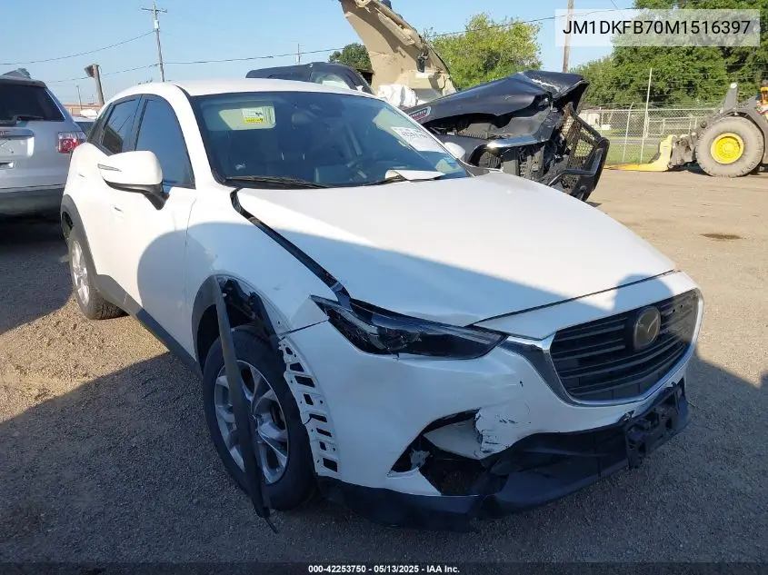2021 Mazda Cx-3 Sport VIN: JM1DKFB70M1516397 Lot: 42253750