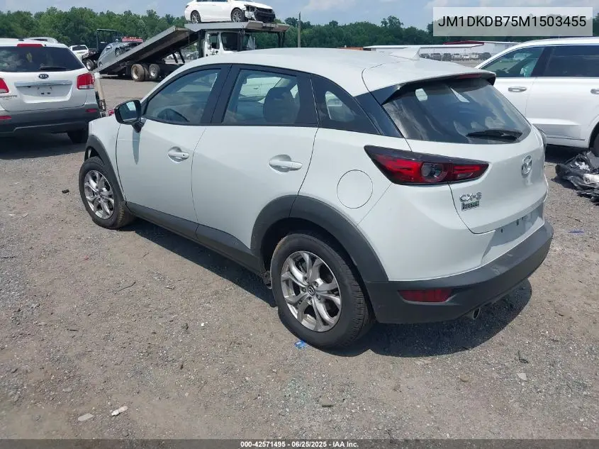2021 Mazda Cx-3 Sport VIN: JM1DKDB75M1503455 Lot: 42571495