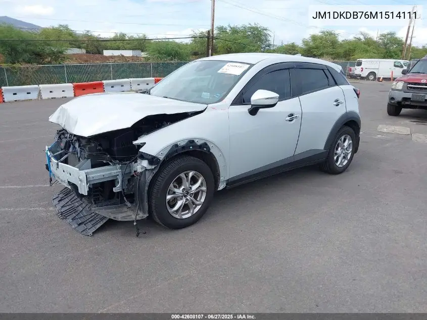 2021 Mazda Cx-3 Sport VIN: JM1DKDB76M1514111 Lot: 42608107