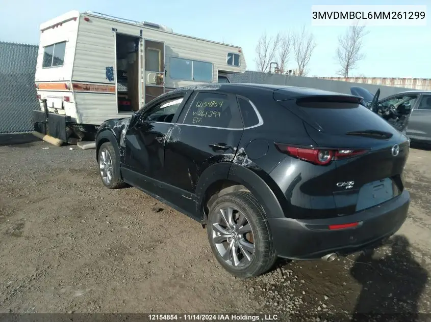 2021 Mazda Cx-30 VIN: 3MVDMBCL6MM261299 Lot: 12154854