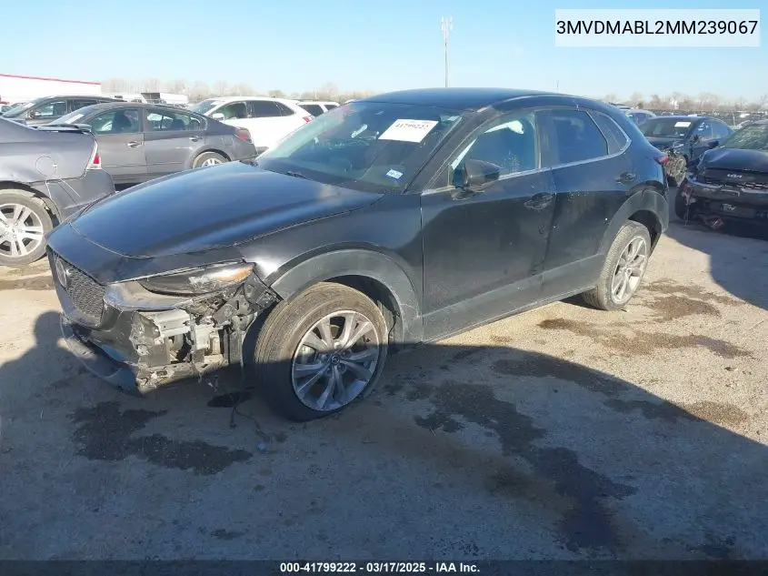 2021 Mazda Cx-30 Select VIN: 3MVDMABL2MM239067 Lot: 41799222