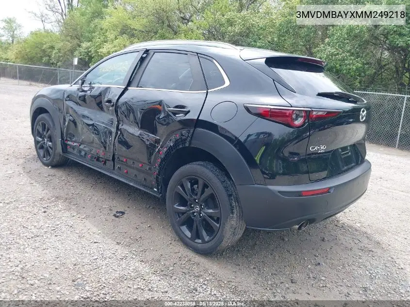 2021 Mazda Cx-30 2.5 Turbo VIN: 3MVDMBAYXMM249218 Lot: 42238058