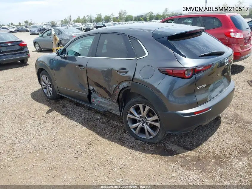 2021 Mazda Cx-30 Select VIN: 3MVDMABL5MM210517 Lot: 42245033