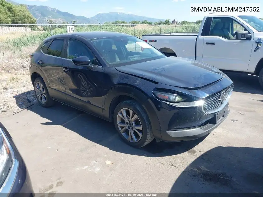 2021 Mazda Cx-30 Select VIN: 3MVDMABL5MM247552 Lot: 42533178