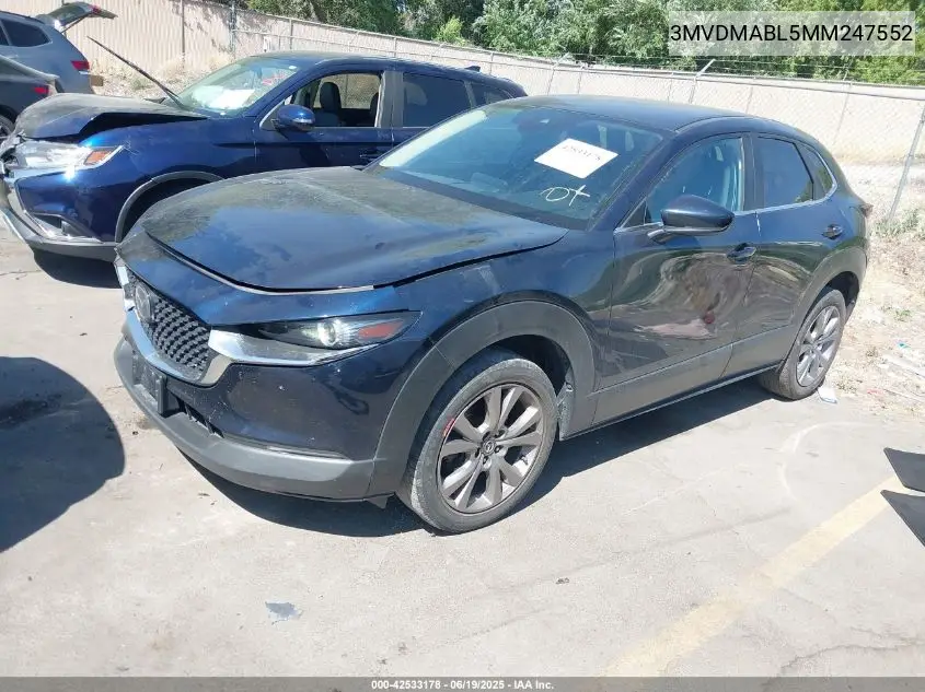 2021 Mazda Cx-30 Select VIN: 3MVDMABL5MM247552 Lot: 42533178
