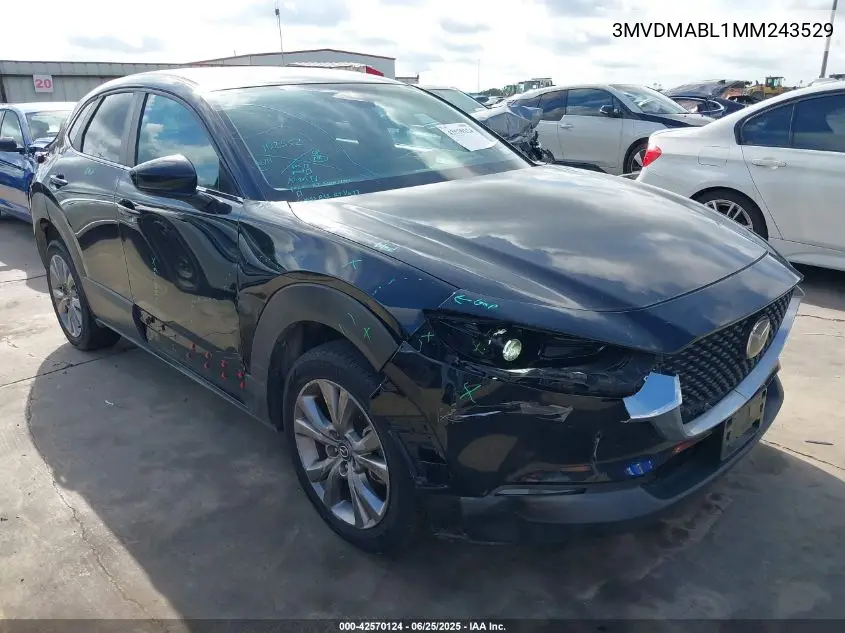 2021 Mazda Cx-30 Select VIN: 3MVDMABL1MM243529 Lot: 42570124