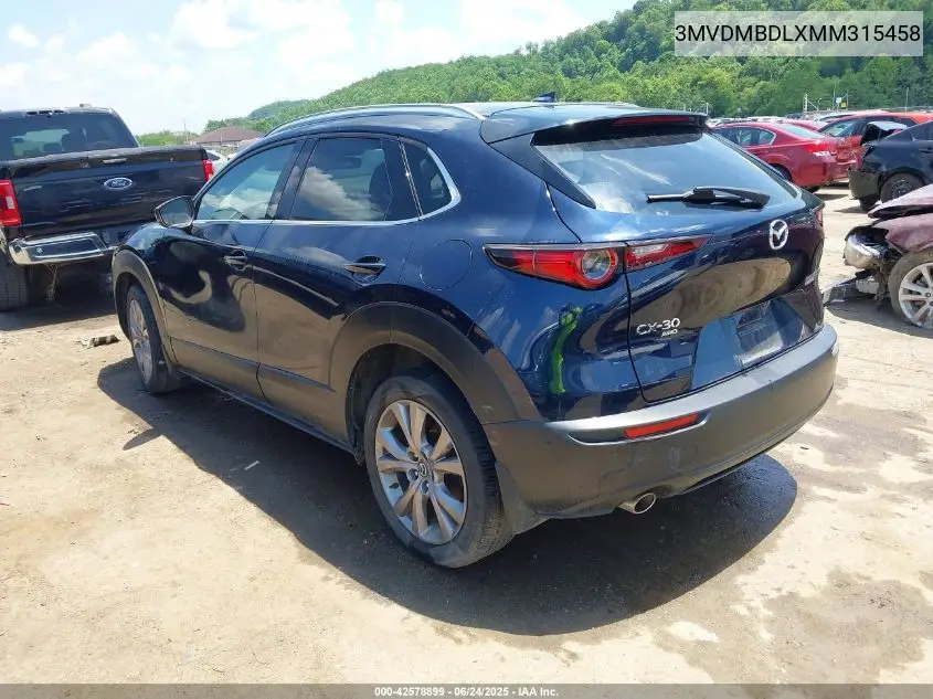 2021 Mazda Cx-30 Premium VIN: 3MVDMBDLXMM315458 Lot: 42578899