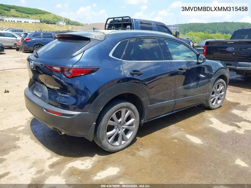 2021 Mazda Cx-30 Premium VIN: 3MVDMBDLXMM315458 Lot: 42578899