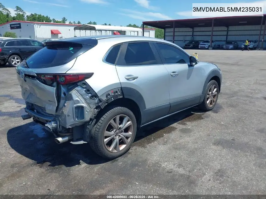 2021 Mazda Cx-30 Select VIN: 3MVDMABL5MM235031 Lot: 42589583