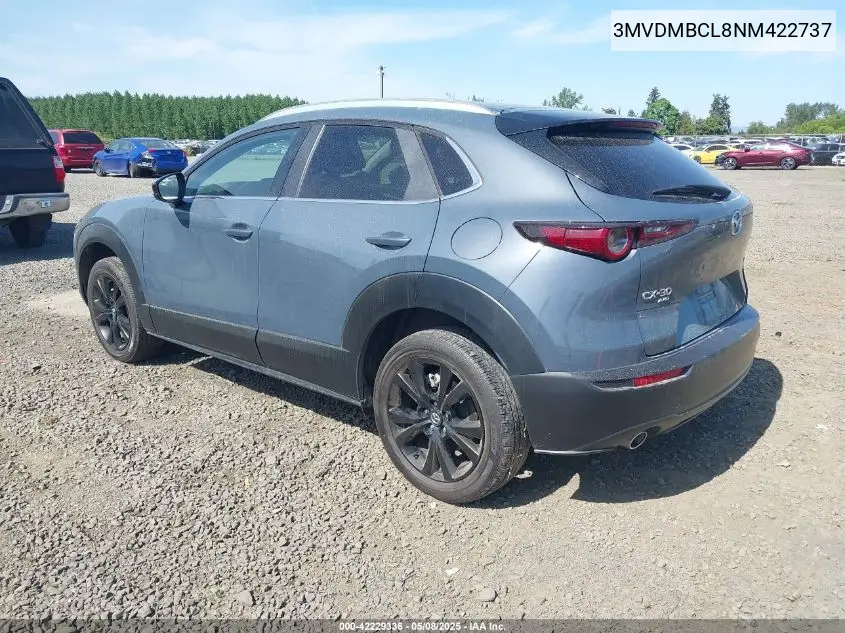 2022 Mazda Cx-30 Carbon Edition VIN: 3MVDMBCL8NM422737 Lot: 42229336