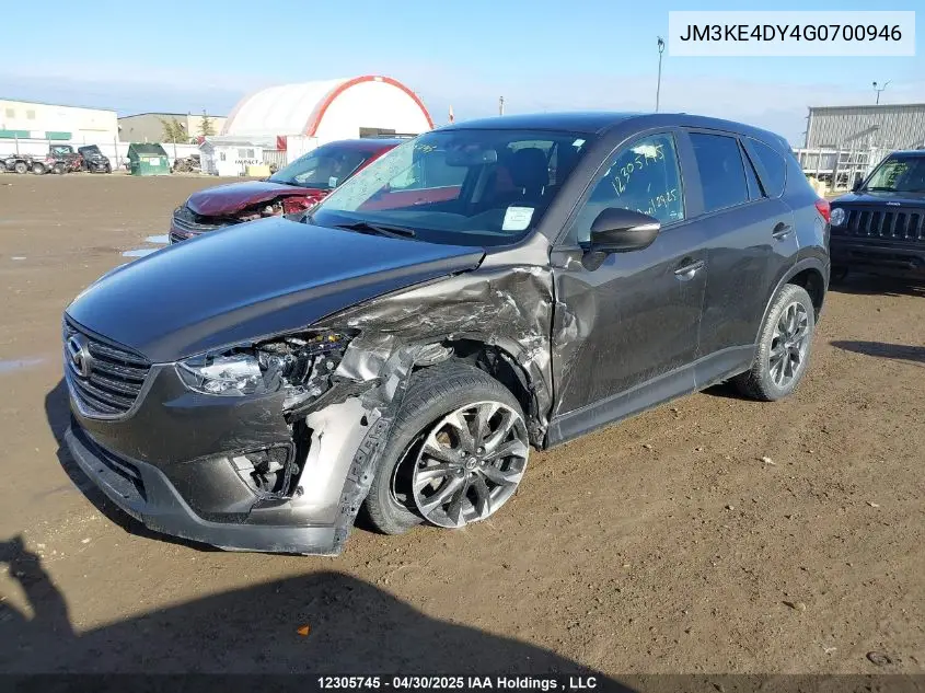 2016 Mazda Cx-5 VIN: JM3KE4DY4G0700946 Lot: 12305745
