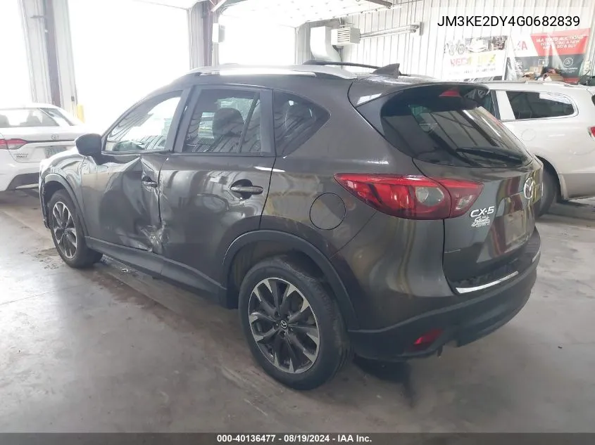 2016 Mazda Cx-5 Grand Touring VIN: JM3KE2DY4G0682839 Lot: 40136477