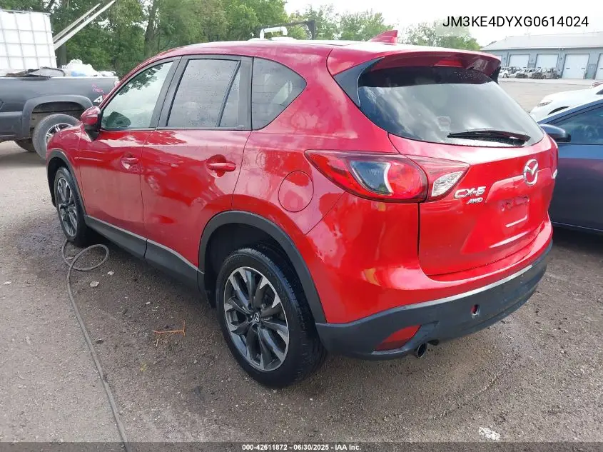 2016 Mazda Cx-5 Gt VIN: JM3KE4DYXG0614024 Lot: 42611872