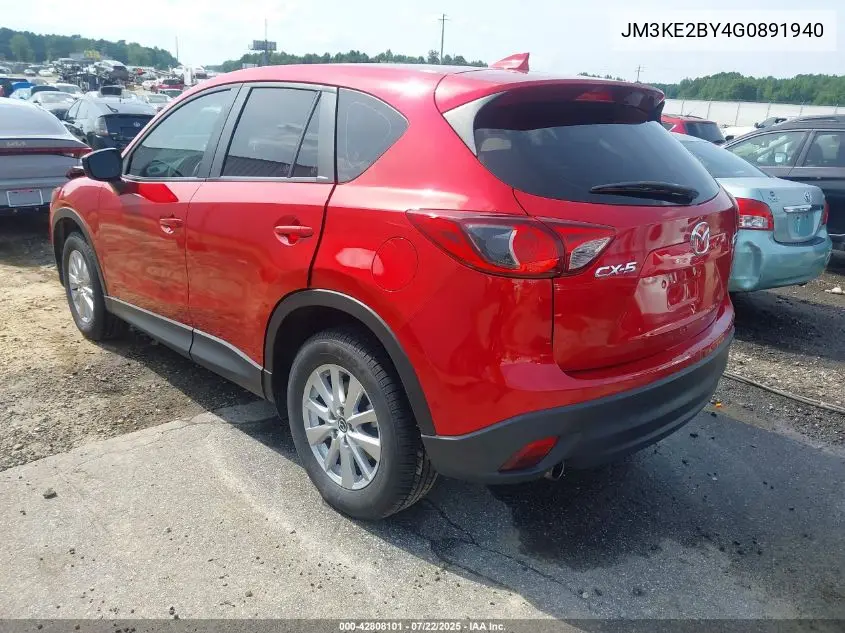 2016 Mazda Cx-5 Sport VIN: JM3KE2BY4G0891940 Lot: 42808101