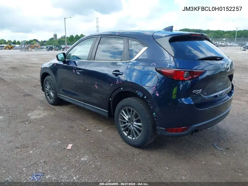 2017 Mazda Cx-5 Touring VIN: JM3KFBCL0H0152257 Lot: 42584990