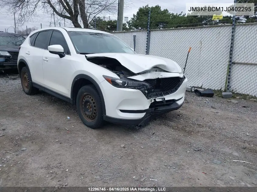 2018 Mazda Cx-5 Gs VIN: JM3KFBCM1J0402295 Lot: 12296745