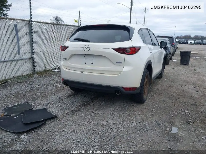 2018 Mazda Cx-5 Gs VIN: JM3KFBCM1J0402295 Lot: 12296745