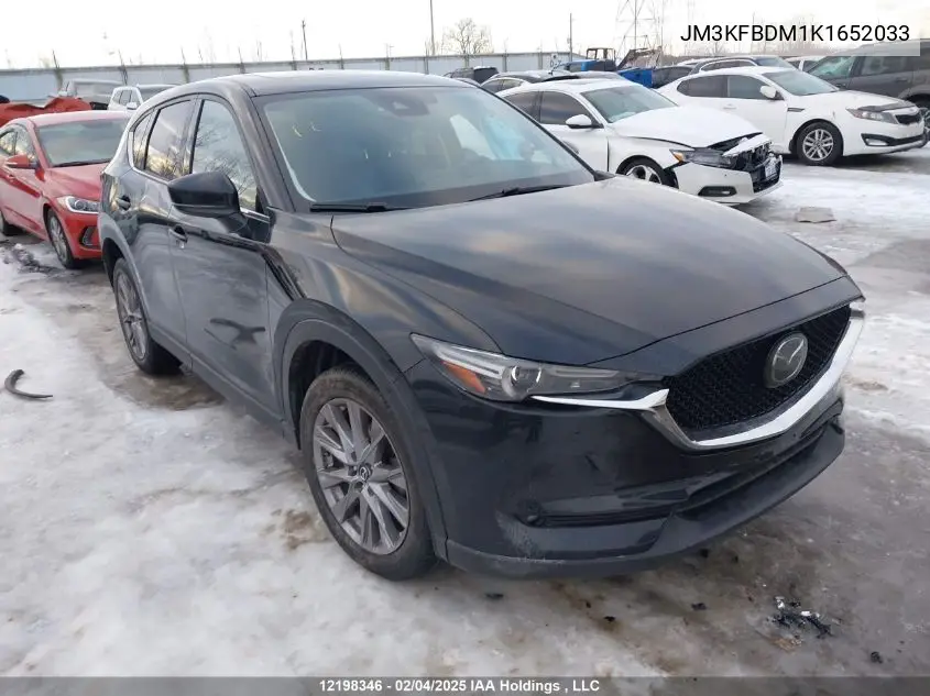 2019 Mazda Cx-5 VIN: JM3KFBDM1K1652033 Lot: 12198346
