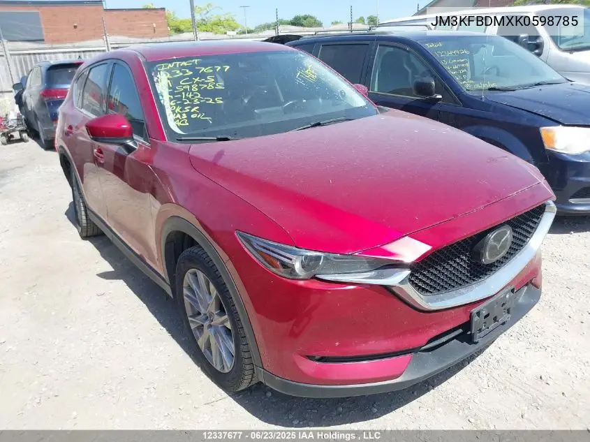2019 Mazda Cx-5 VIN: JM3KFBDMXK0598785 Lot: 12337677