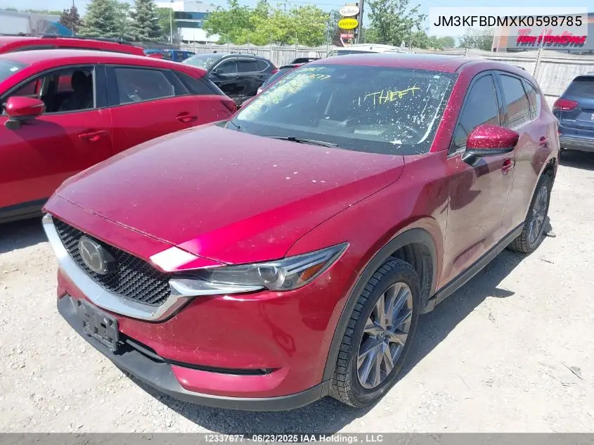 2019 Mazda Cx-5 VIN: JM3KFBDMXK0598785 Lot: 12337677