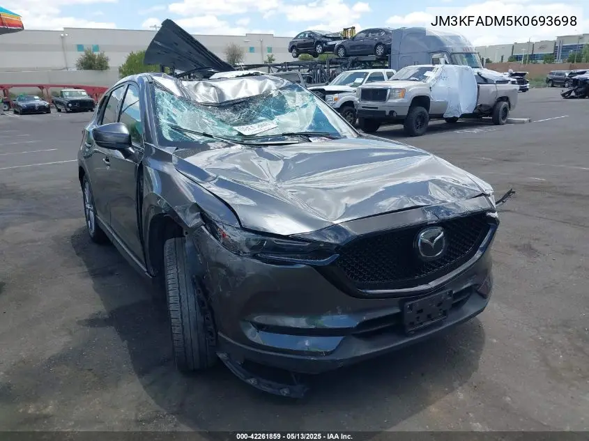 2019 Mazda Cx-5 Grand Touring VIN: JM3KFADM5K0693698 Lot: 42261859