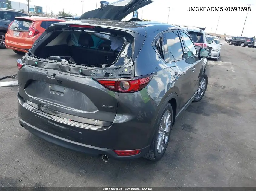 2019 Mazda Cx-5 Grand Touring VIN: JM3KFADM5K0693698 Lot: 42261859