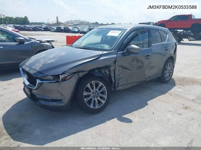 2019 Mazda Cx-5 Grand Touring VIN: JM3KFBDM2K0533588 Lot: 42808324