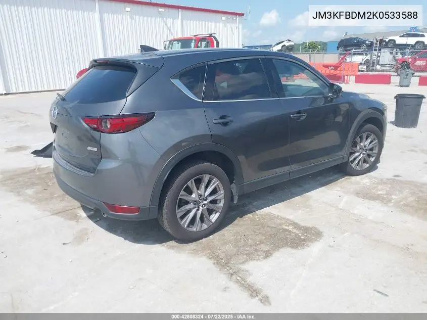 2019 Mazda Cx-5 Grand Touring VIN: JM3KFBDM2K0533588 Lot: 42808324