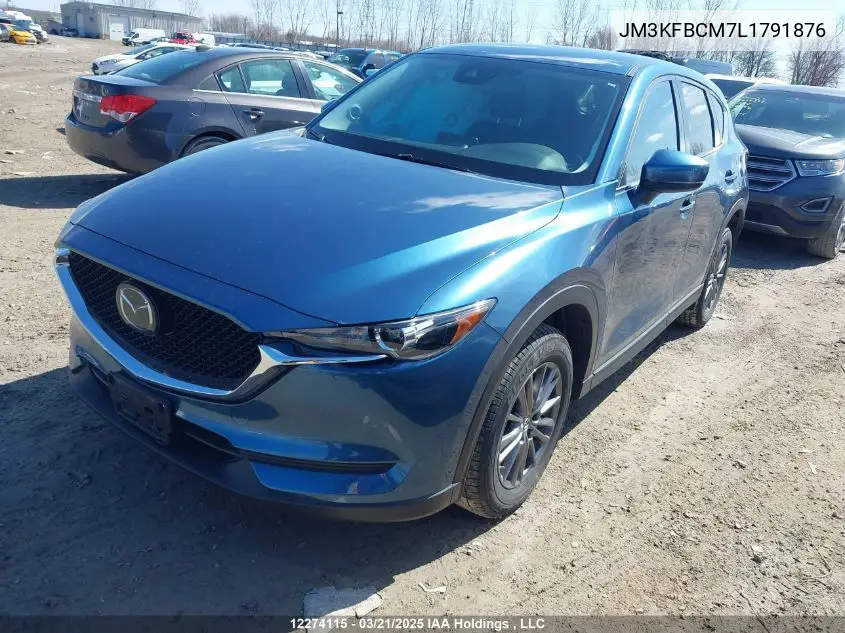 2020 Mazda Cx-5 Gs VIN: JM3KFBCM7L1791876 Lot: 12274115