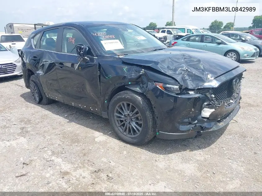 2020 Mazda Cx-5 Sport VIN: JM3KFBBM3L0842989 Lot: 42700948