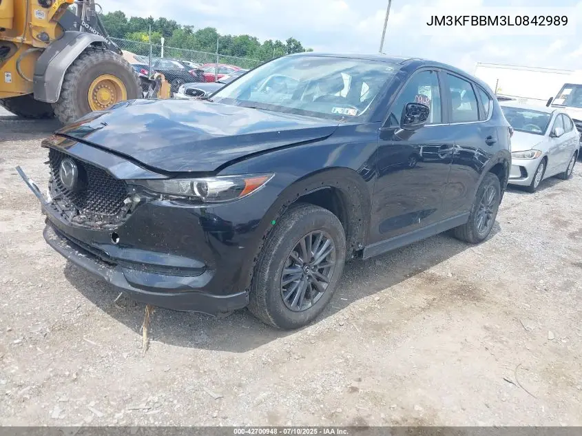 2020 Mazda Cx-5 Sport VIN: JM3KFBBM3L0842989 Lot: 42700948
