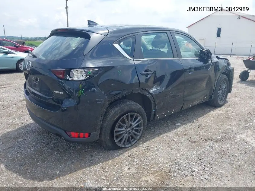 2020 Mazda Cx-5 Sport VIN: JM3KFBBM3L0842989 Lot: 42700948