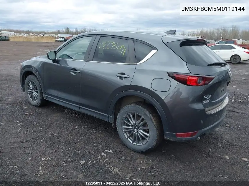 2021 Mazda Cx-5 Touring VIN: JM3KFBCM5M0119144 Lot: 12295091