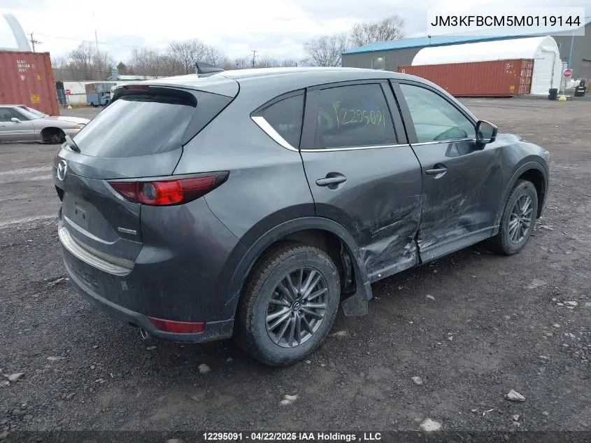 2021 Mazda Cx-5 Touring VIN: JM3KFBCM5M0119144 Lot: 12295091