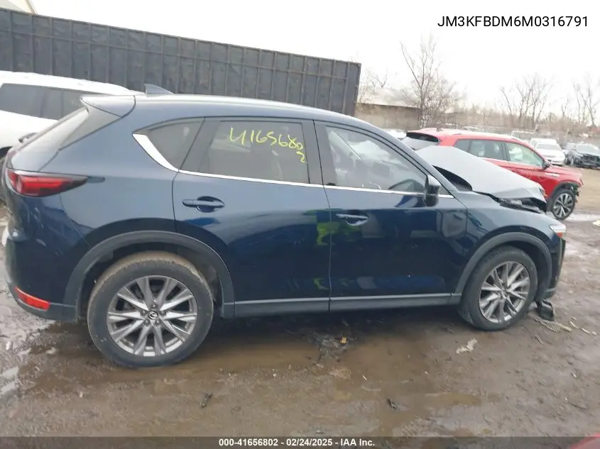 2021 Mazda Cx-5 Grand Touring VIN: JM3KFBDM6M0316791 Lot: 41656802