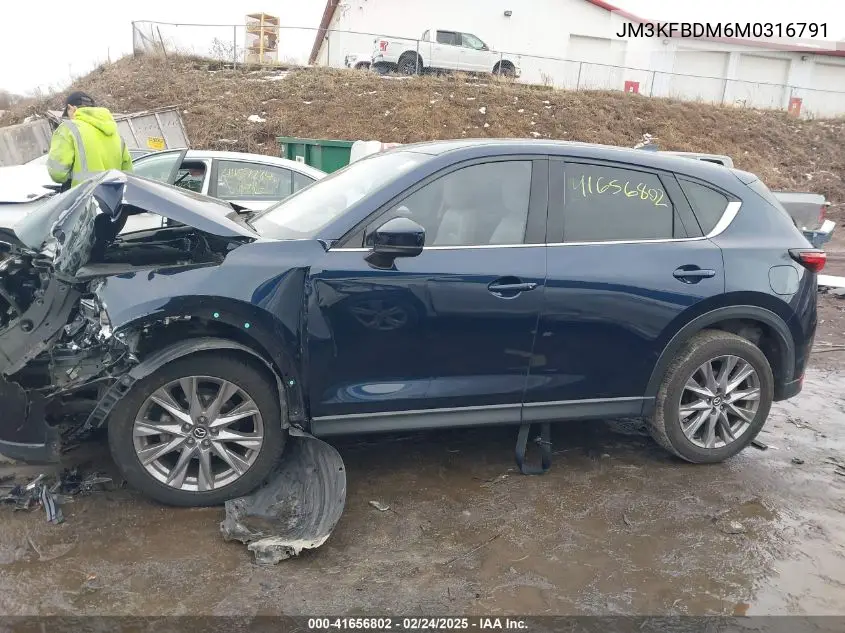 2021 Mazda Cx-5 Grand Touring VIN: JM3KFBDM6M0316791 Lot: 41656802
