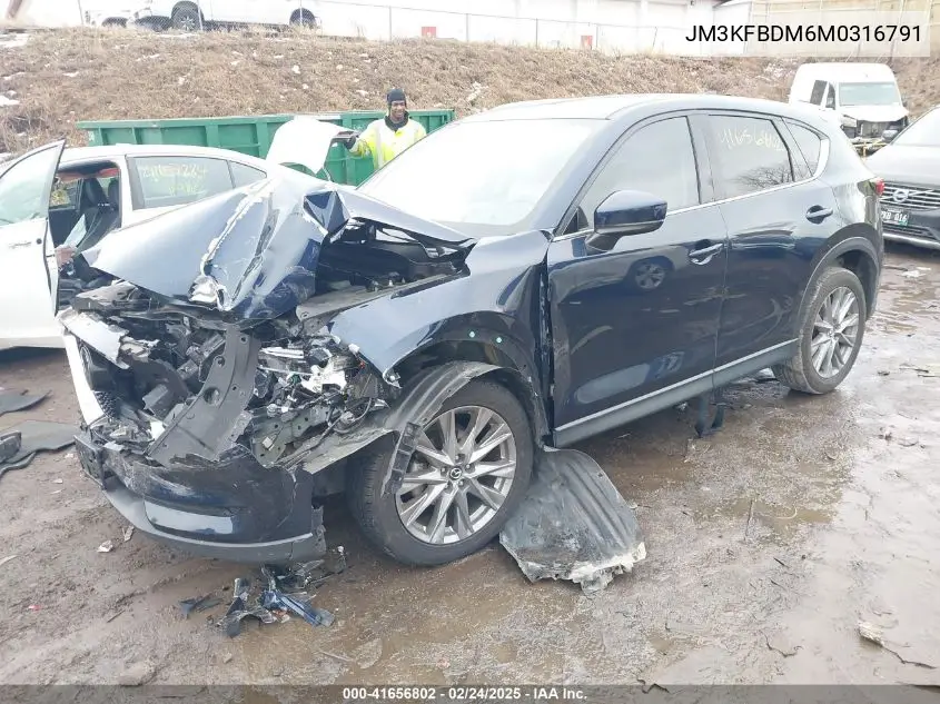 2021 Mazda Cx-5 Grand Touring VIN: JM3KFBDM6M0316791 Lot: 41656802