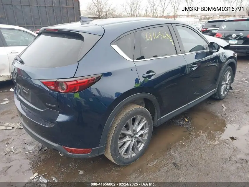 2021 Mazda Cx-5 Grand Touring VIN: JM3KFBDM6M0316791 Lot: 41656802