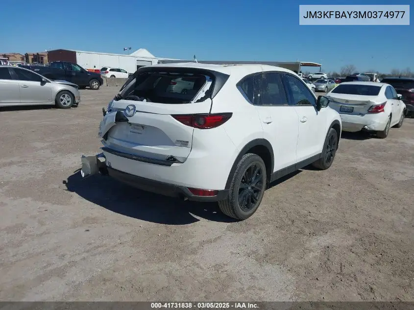 2021 Mazda Cx-5 Grand Touring Reserve VIN: JM3KFBAY3M0374977 Lot: 41731838