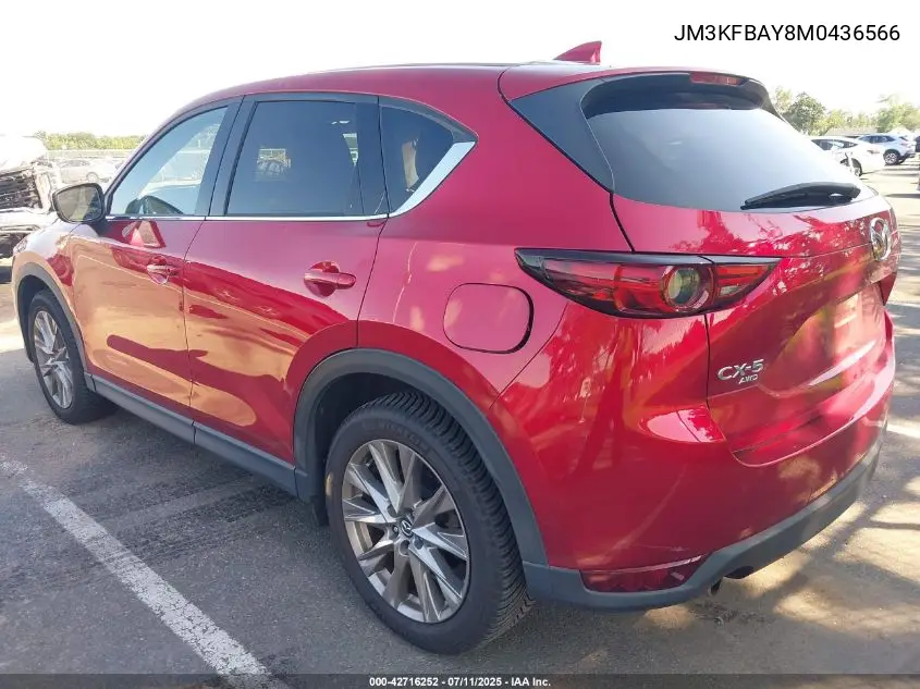 2021 Mazda Cx-5 Grand Touring Reserve VIN: JM3KFBAY8M0436566 Lot: 42716252