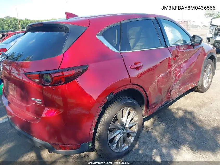 2021 Mazda Cx-5 Grand Touring Reserve VIN: JM3KFBAY8M0436566 Lot: 42716252