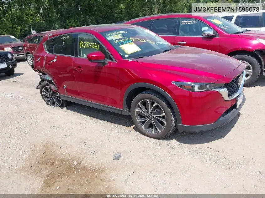 2022 Mazda Cx-5 2.5 S Premium Plus VIN: JM3KFBEM7N1595078 Lot: 42722261