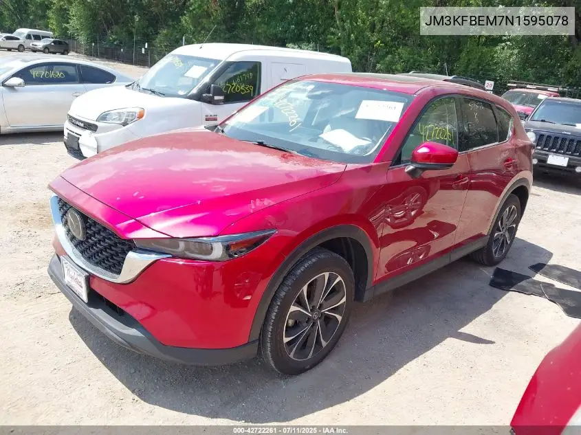 2022 Mazda Cx-5 2.5 S Premium Plus VIN: JM3KFBEM7N1595078 Lot: 42722261