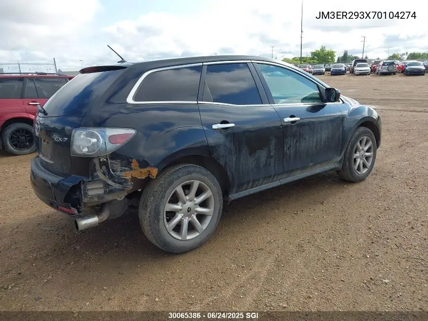 2007 Mazda Cx-7 Gs/Gt VIN: JM3ER293X70104274 Lot: 30065386