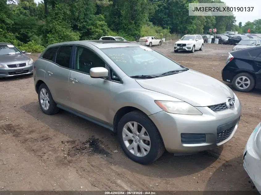 2008 Mazda Cx-7 Sport VIN: JM3ER29LX80190137 Lot: 42502254