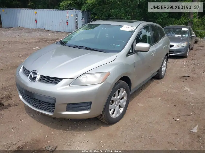 2008 Mazda Cx-7 Sport VIN: JM3ER29LX80190137 Lot: 42502254