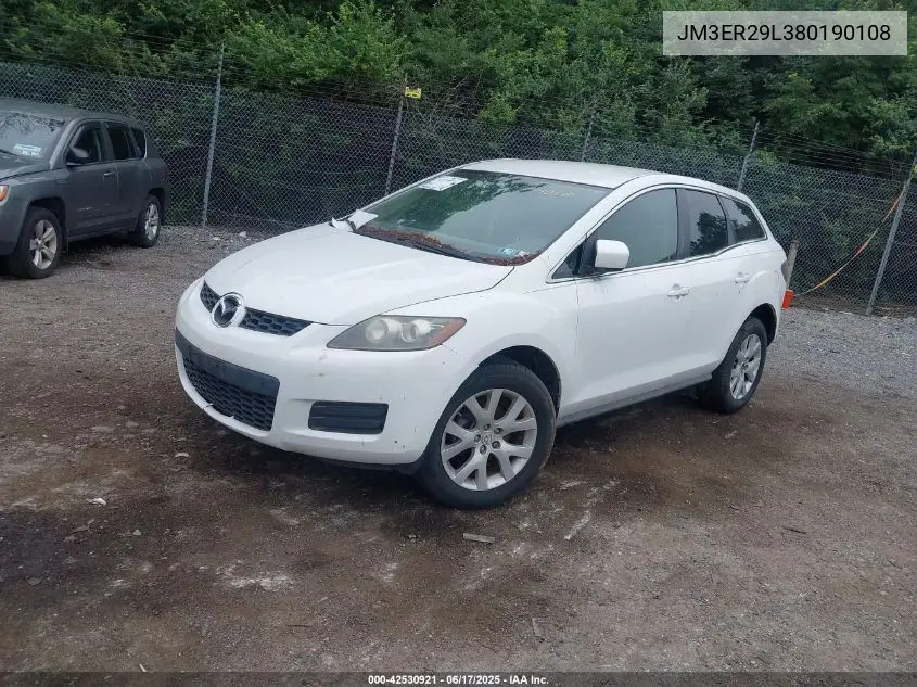 2008 Mazda Cx-7 Sport VIN: JM3ER29L380190108 Lot: 42530921