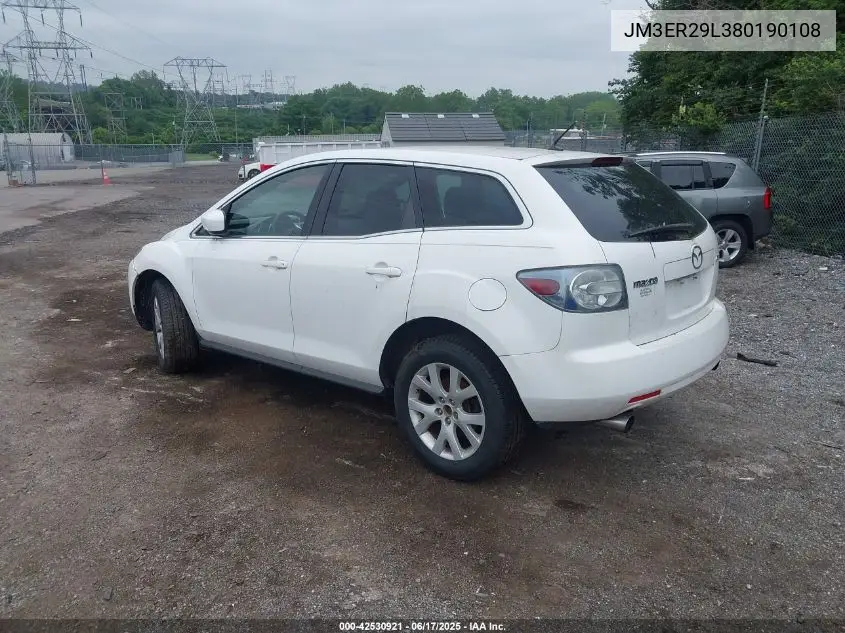 2008 Mazda Cx-7 Sport VIN: JM3ER29L380190108 Lot: 42530921
