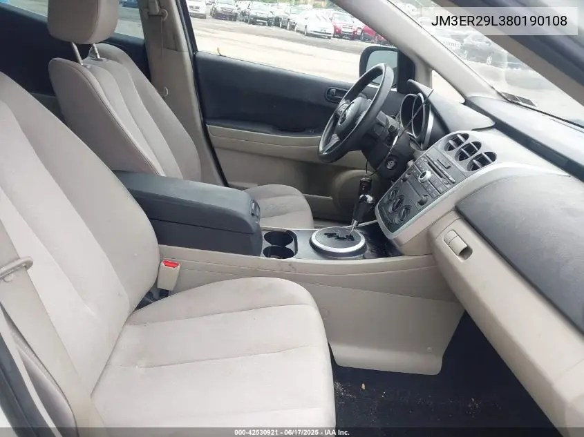 2008 Mazda Cx-7 Sport VIN: JM3ER29L380190108 Lot: 42530921